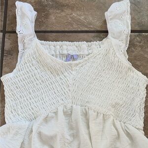 Kids' Smocked Eyelet Sleeve Top
